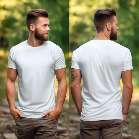 Men's Tshirts Front and Back View