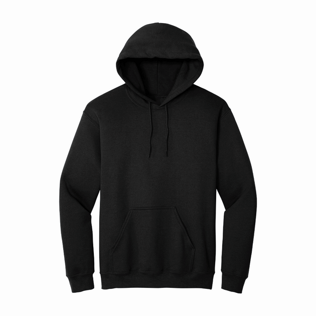 Black Hoodie with Kangaroo Pocket-MOQ 50 pcs