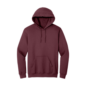 Sweat à capuche Heather Sport Dark Maroon avec poche kangourou-MOQ 50 pièces