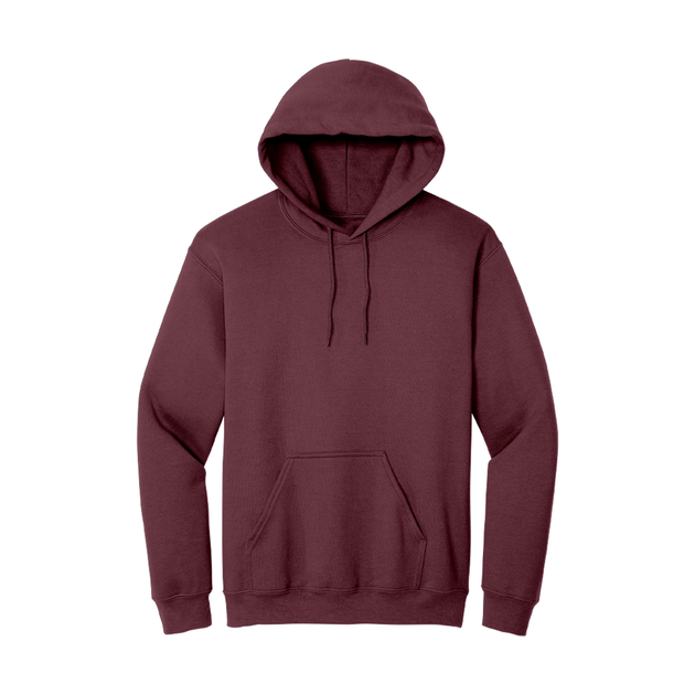 Heather Sport Dark Maroon Hoodie with Kangaroo Pocket