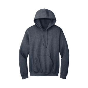 Heather Sport Dark Navy Hoodie with Kangaroo Pocket