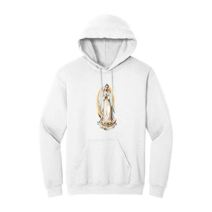 White Hoodie with Kangaroo Pocket