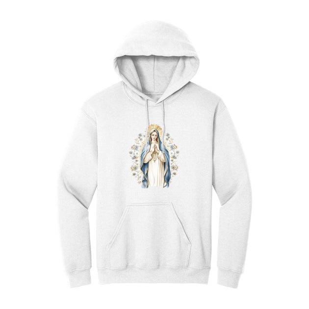 White Hoodie with Kangaroo Pocket