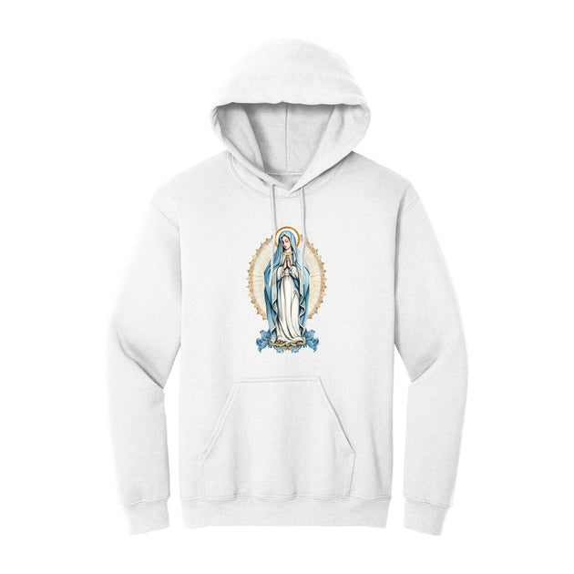 White Hoodie with Kangaroo Pocket