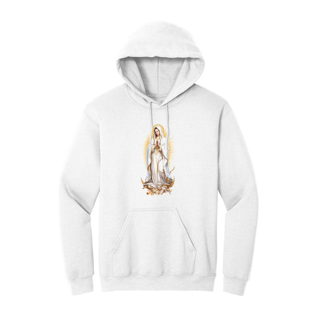 White Hoodie with Kangaroo Pocket