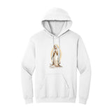 White Hoodie with Kangaroo Pocket