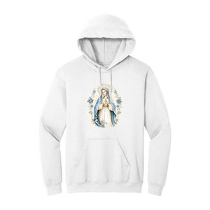 White Hoodie with Kangaroo Pocket