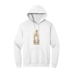 White Hoodie with Kangaroo Pocket