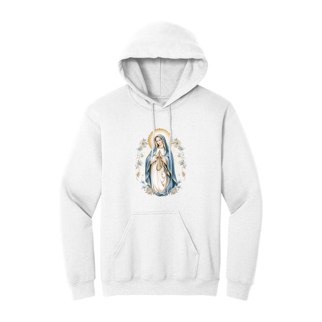 White Hoodie with Kangaroo Pocket