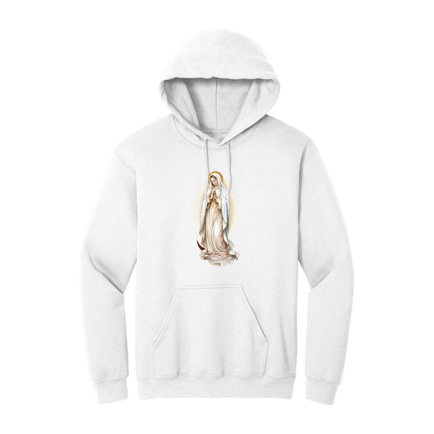 White Hoodie with Kangaroo Pocket