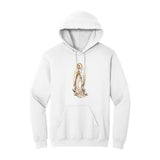 White Hoodie with Kangaroo Pocket