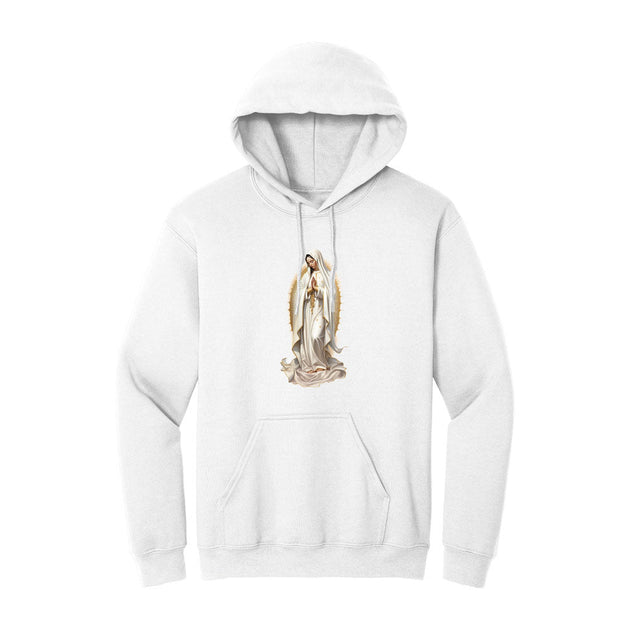 White Hoodie with Kangaroo Pocket