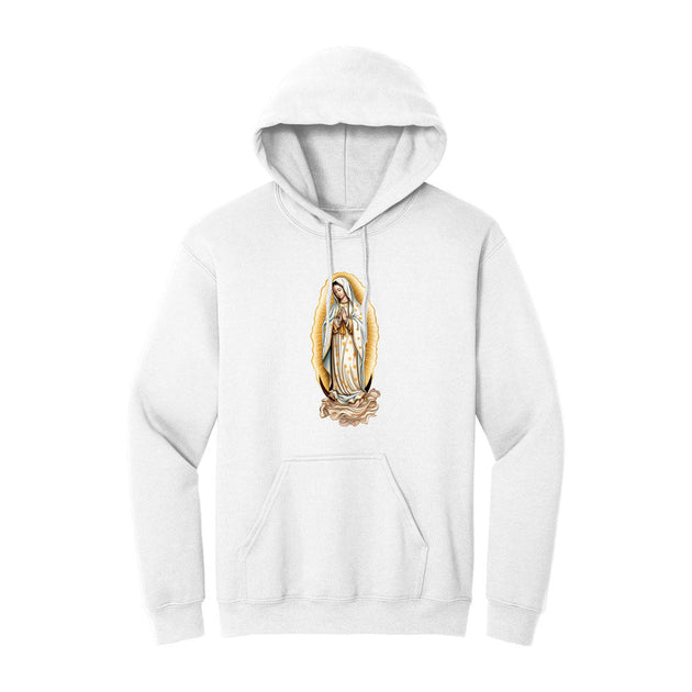 White Hoodie with Kangaroo Pocket