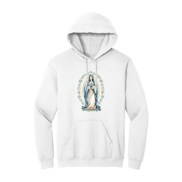 White Hoodie with Kangaroo Pocket