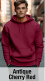 Antique Cherry Red Hoodie with Kangaroo Pocket-MOQ 50 pcs