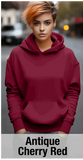 Antique Cherry Red Hoodie with Kangaroo Pocket-MOQ 50 pcs