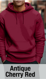 Antique Cherry Red Hoodie with Kangaroo Pocket-MOQ 50 pcs