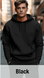 Black Hoodie with Kangaroo Pocket-MOQ 50 pcs