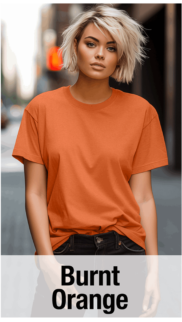 Burnt Orange T-Shirt -MOQ 50 pcs