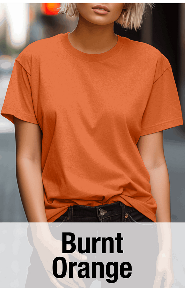 Burnt Orange T-Shirt -MOQ 50 pcs