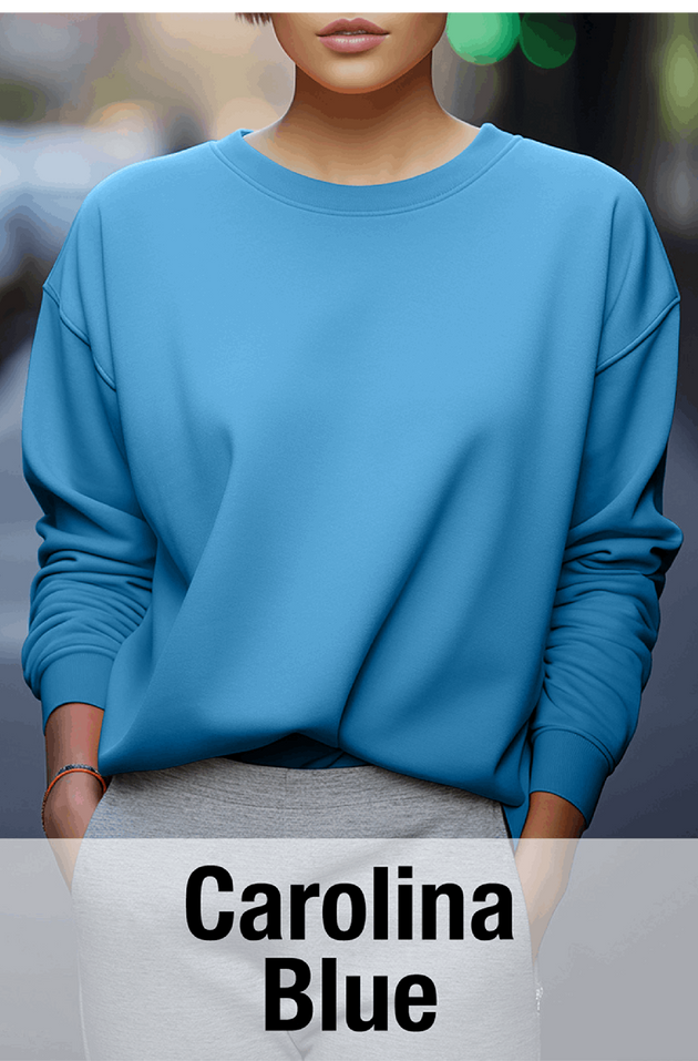 Carolina Blue Sweatshirt MOQ 50 PCS