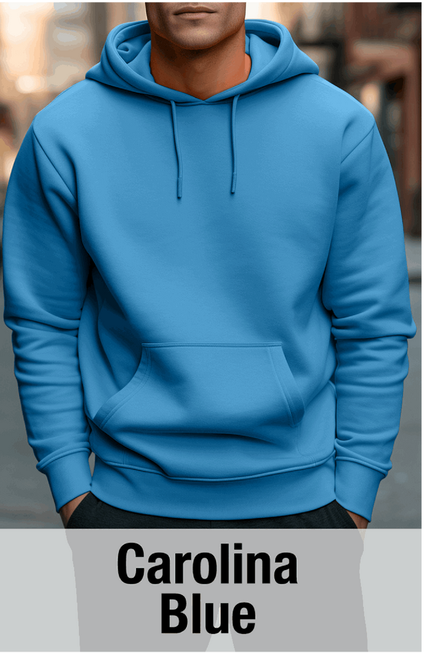 Carolina Blue Hoodie with Kangaroo Pocket-MOQ 50 pcs