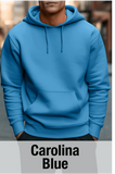 Carolina Blue Hoodie with Kangaroo Pocket-MOQ 50 pcs