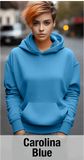 Carolina Blue Hoodie with Kangaroo Pocket-MOQ 50 pcs