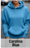 Carolina Blue Hoodie with Kangaroo Pocket-MOQ 50 pcs