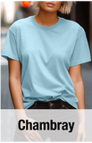 Chambray T-Shirt -MOQ 50 pcs