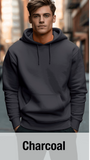 Charcoal Hoodie with Kangaroo Pocket-MOQ 50 pcs