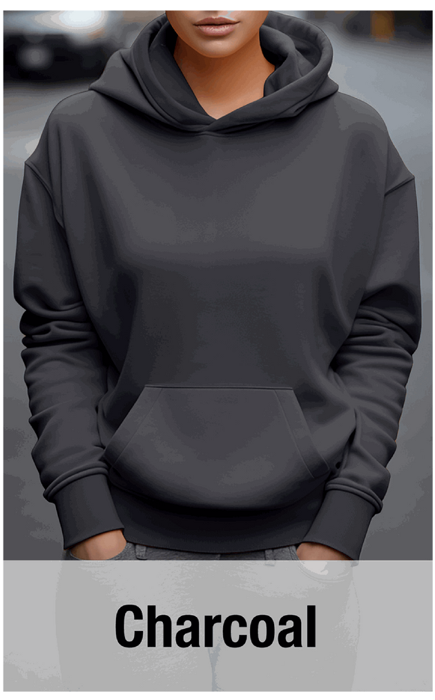 Charcoal Hoodie with Kangaroo Pocket-MOQ 50 pcs