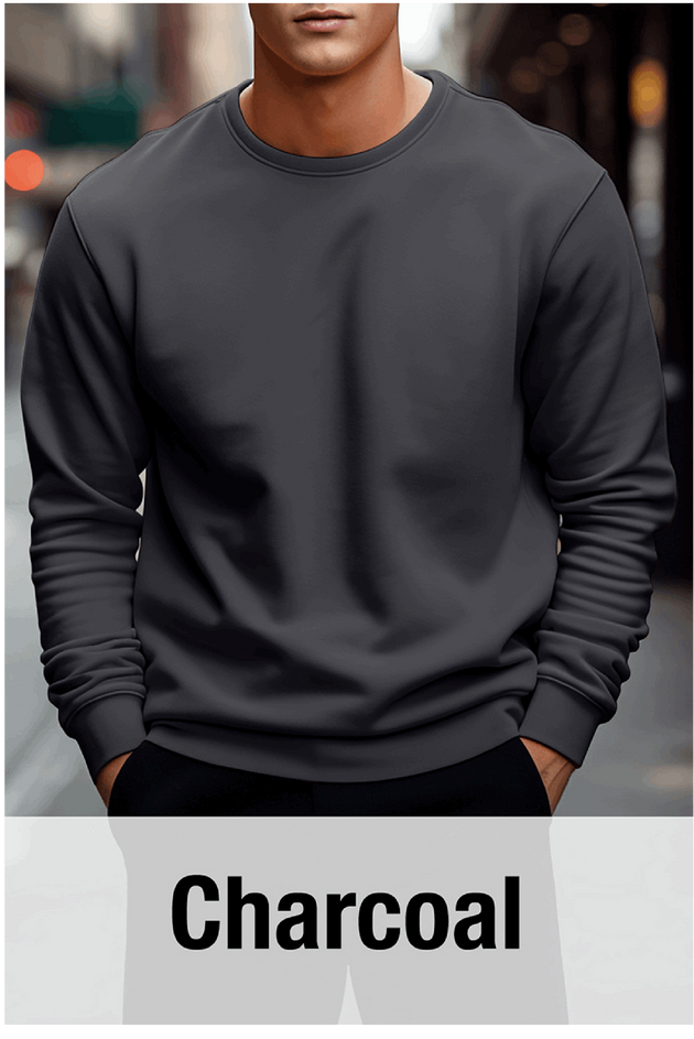 Charcoal Sweatshirt MOQ 50 PCS