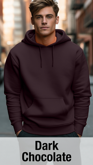 Dark Chocolate Hoodie with Kangaroo Pocket