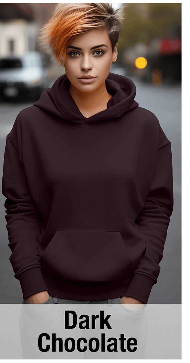 Dark Chocolate Hoodie with Kangaroo Pocket