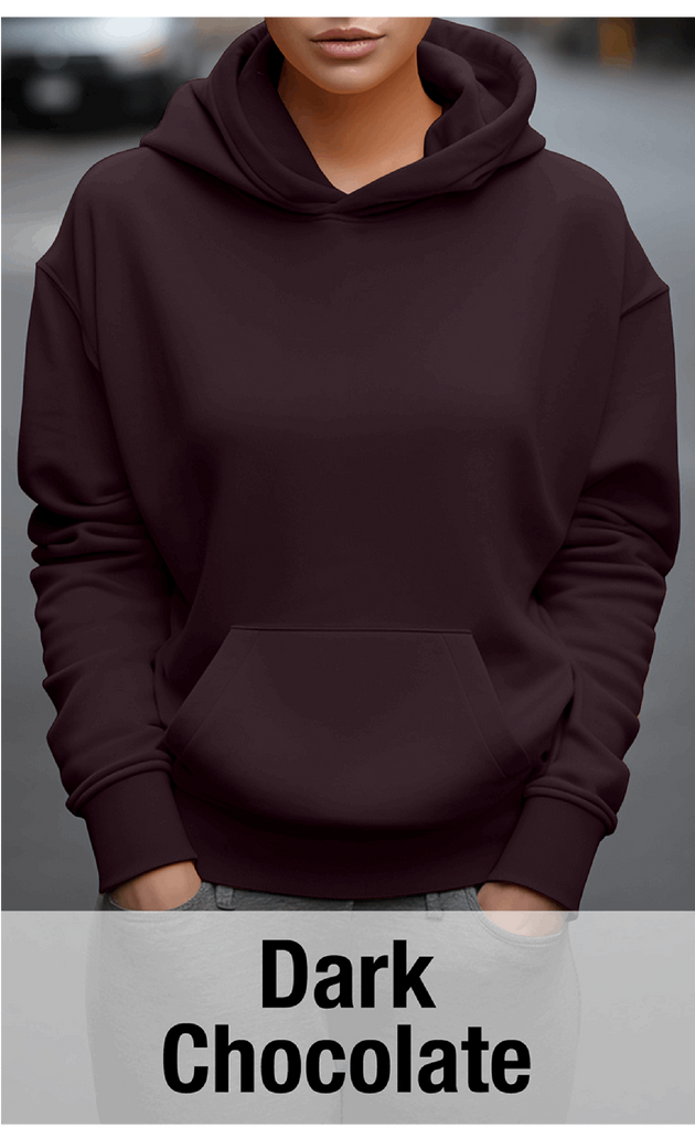 Dark Chocolate Hoodie with Kangaroo Pocket