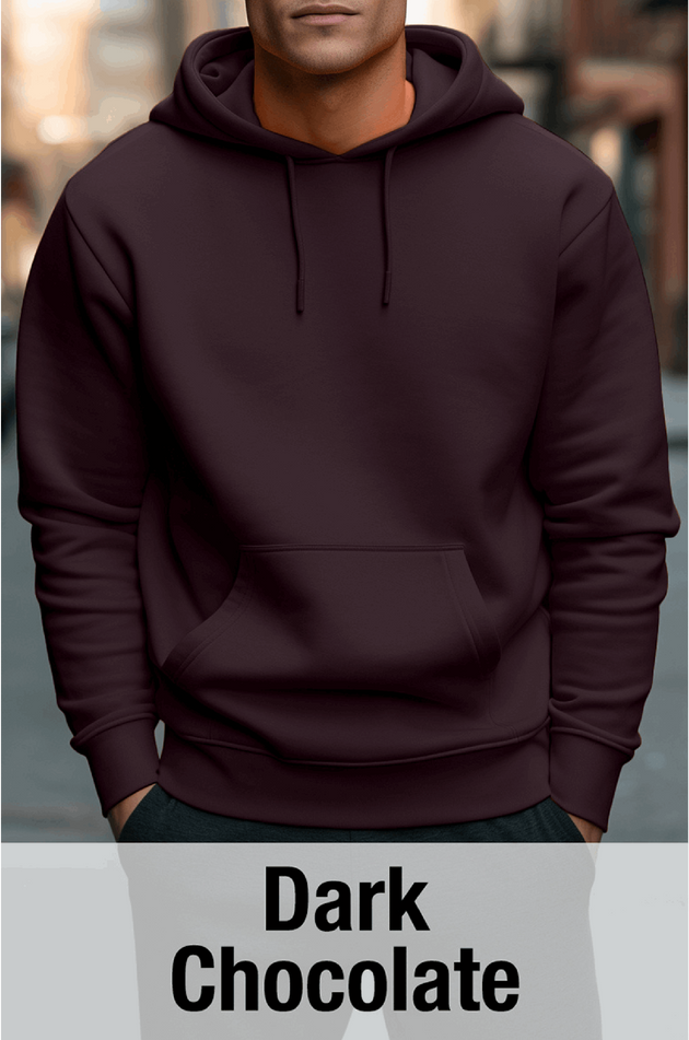 Dark Chocolate Hoodie with Kangaroo Pocket