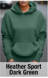 Sweat à capuche vert foncé Heather Sport avec poche kangourou-MOQ 50 pièces