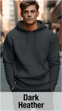 Dark Heather Hoodie with Kangaroo Pocket