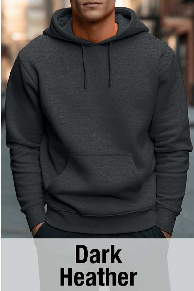 Dark Heather Hoodie with Kangaroo Pocket