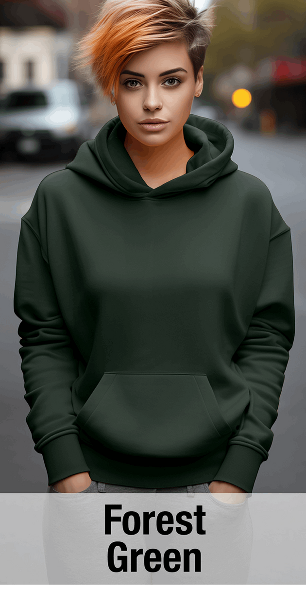 Forest Green Hoodie with Kangaroo Pocket