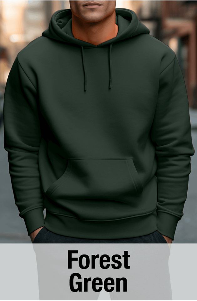 Forest Green Hoodie with Kangaroo Pocket