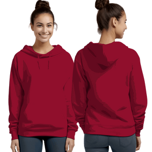 Cherry Red Hoodie with Kangaroo Pocket-MOQ 50 pcs