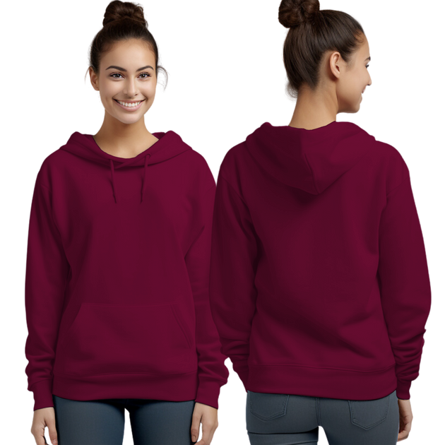 Maroon Hoodie with Kangaroo Pocket