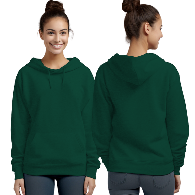 Heather Sport Dark Green Hoodie with Kangaroo Pocket