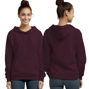 Heather Sport Dark Maroon Hoodie with Kangaroo Pocket