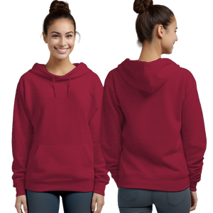 Heather Sport Scarlet Hoodie with Kangaroo Pocket