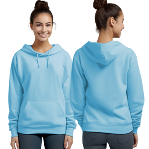 Light Blue Hoodie with Kangaroo Pocket