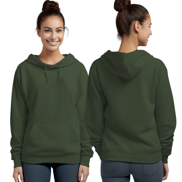 Military Green Hoodie with Kangaroo Pocket