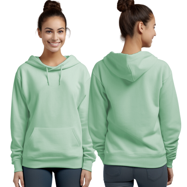 Mint Green Hoodie with Kangaroo Pocket